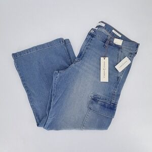 Vintage America Weekend Jean Jenna Cargo Bootcut Jeans Womens 16W NWT